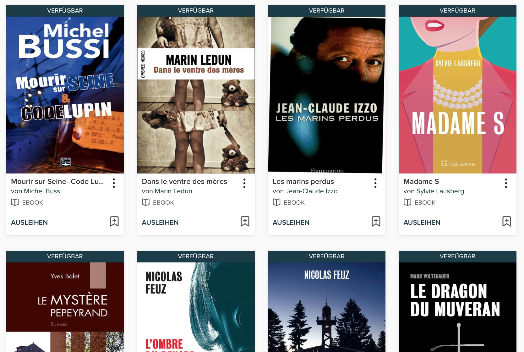 Französische Bücher auf der E-Book-Plattform Overdrive